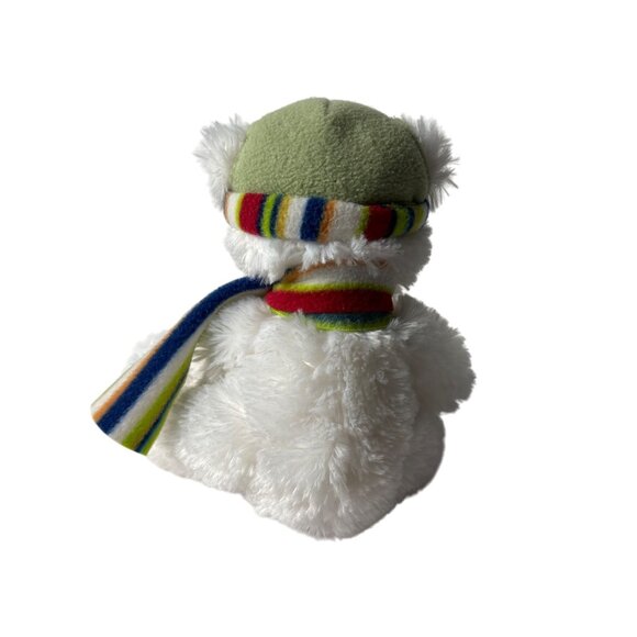 Russ Berrie Snowy Days Nanuk White Plush Bear With Striped Hat Scarf 8" Beanie - Picture 2 of 6